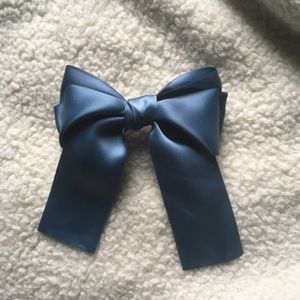 Satin Blue Hair bow/ ribbon